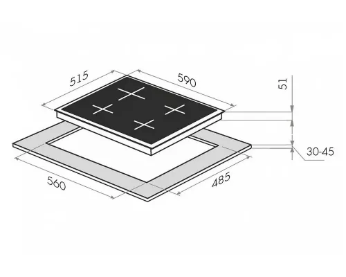 Варочная поверхность MAUNFELD EEHE.64.4B