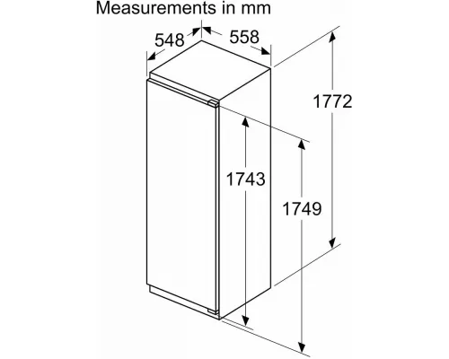 Встраиваемый холодильник Bosch KIL82VFE0 белый