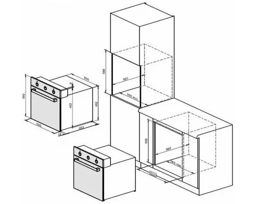 Духовой шкаф Darina 0V5 BDE 112 708 B1 черный