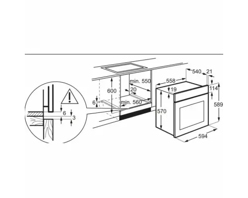 Духовой шкаф Electrolux EOF3H40BX нержавеющая сталь