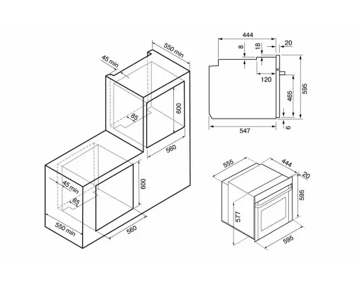 Духовой шкаф KRONA ELEMENT 60 BL/BL