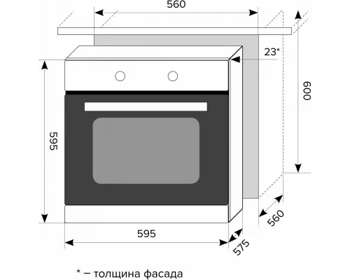 Духовой шкаф LEX EDM 6070C BL