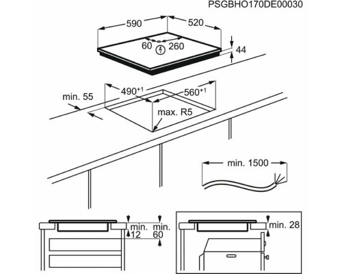 Варочная поверхность Electrolux EIV654 черный