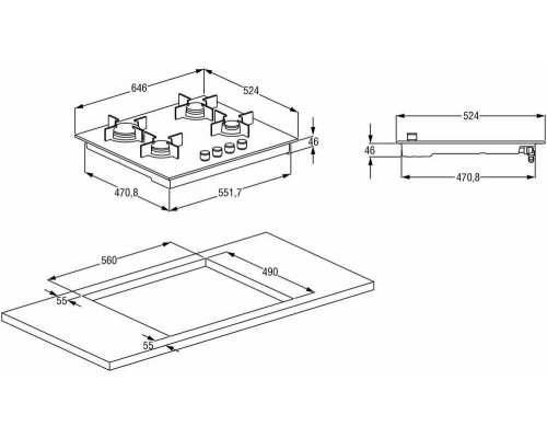 Варочная поверхность Beko HING642202SB черный Варочная поверхность Beko HING642202SB черный