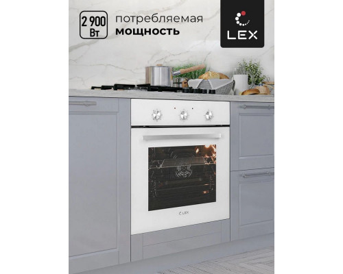 Духовой шкаф LEX EDM 070 WH стекло белое Духовой шкаф LEX EDM 070 WH стекло белое