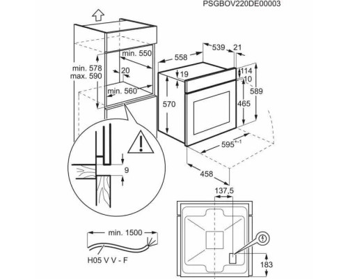 Духовой шкаф Electrolux EOF3H40BW белый