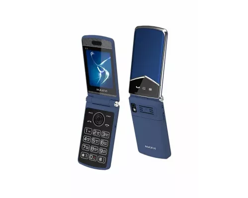 Мобильный телефон Maxvi E11 blue-silver