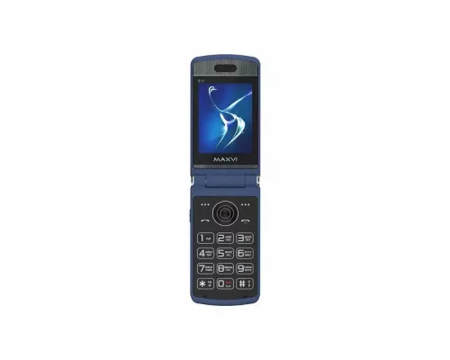 Мобильный телефон Maxvi E11 blue-silver