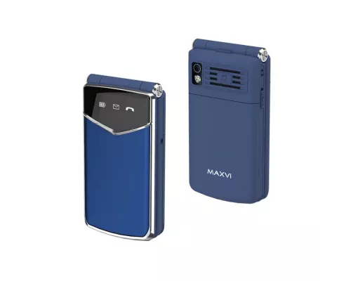 Мобильный телефон Maxvi E11 blue-silver