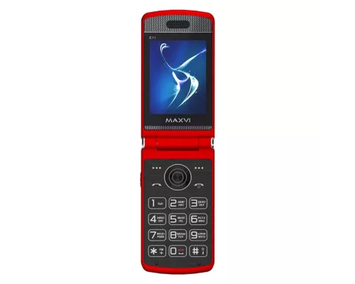 Мобильный телефон Maxvi E11 red-silver