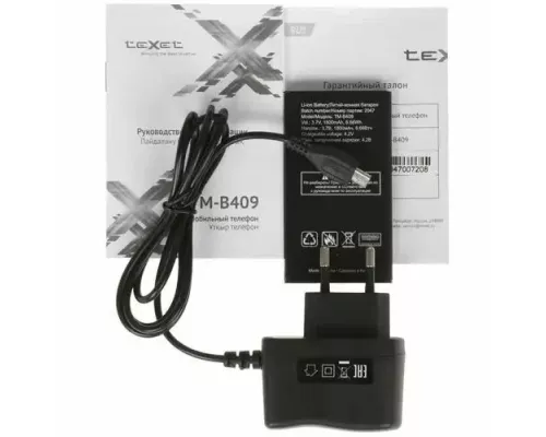 Мобильный телефон teXet TM-B409 черный-красный
