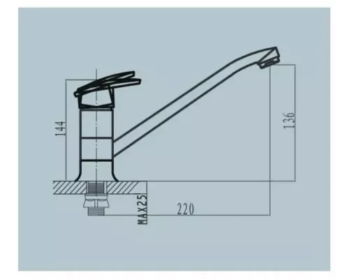 Смеситель для кухни KOLAG KLG 1929-K09-5