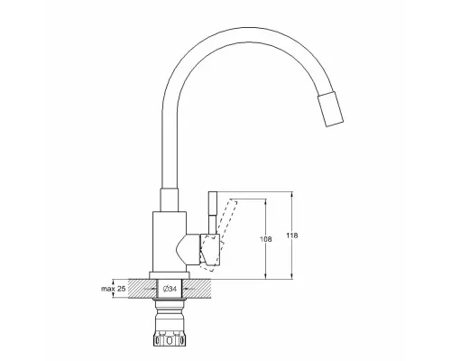 Смеситель для кухни Solone EZA4-F090GN