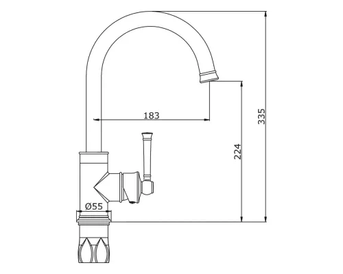 Смеситель для кухни Vieir V273521G