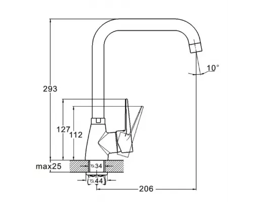 Смеситель для кухни Zegor SOP7-A045
