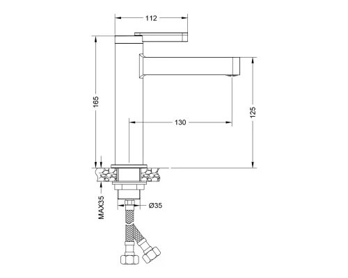 Смеситель для раковины Vieir V083512С 