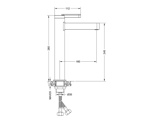 Смеситель для раковины Vieir V083513С