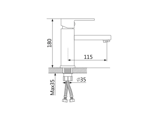 Смеситель для раковины Vieir V113512C
