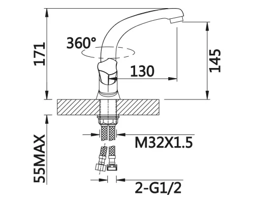Смеситель для раковины Vieir V150112