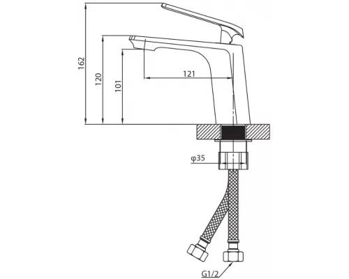 Смеситель для раковины Vieir V332511C
