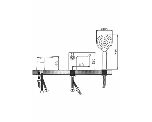 Смеситель для ванны Potato P1130-6