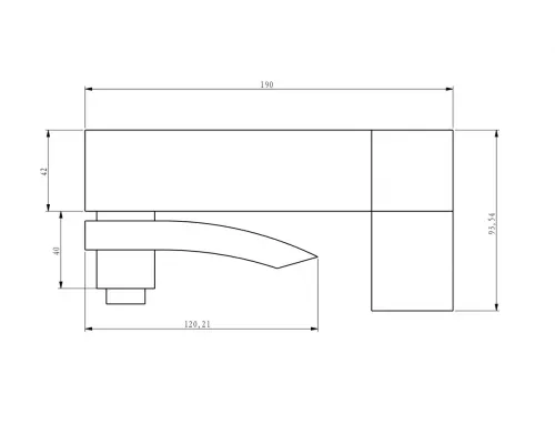 Смеситель для ванны Stemix SUS 806-009