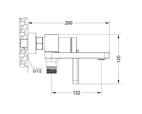 Смеситель для ванны Vieir V083531G