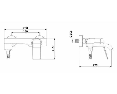 Смеситель для ванны Vieir V343531