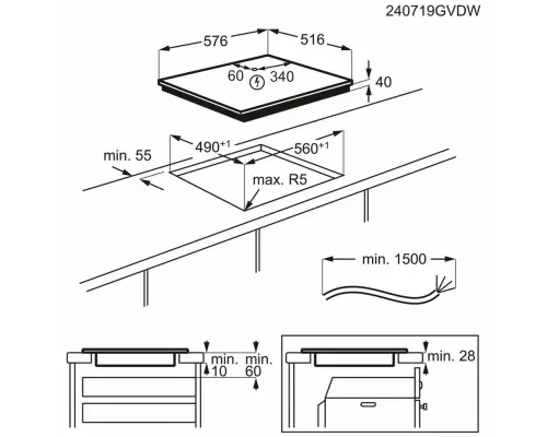 Варочная поверхность Electrolux EHF6240XXK