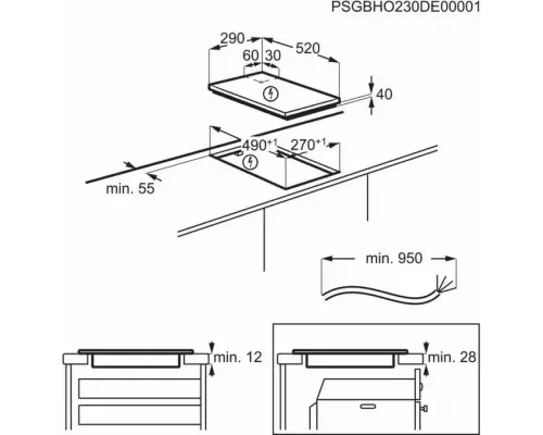 Варочная поверхность Electrolux LHR3233CK черный