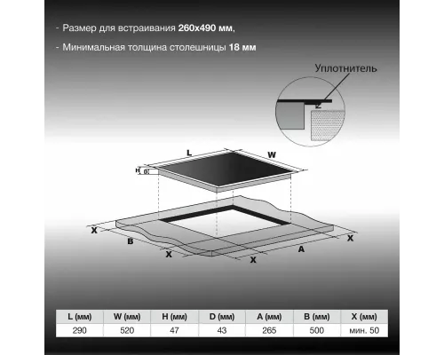 Варочная поверхность Hyundai HHE 3210 BG черный