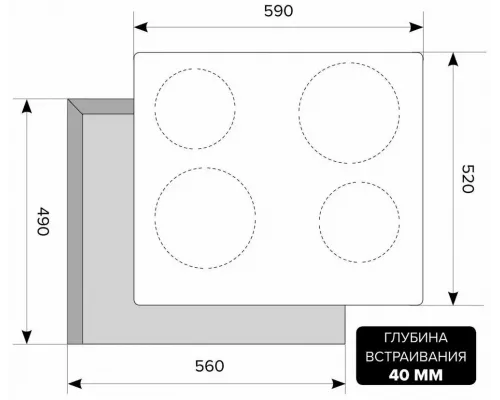 Варочная поверхность LEX EVH 640A BL