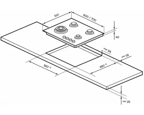 Варочная поверхность LEX GVG 643A BBL