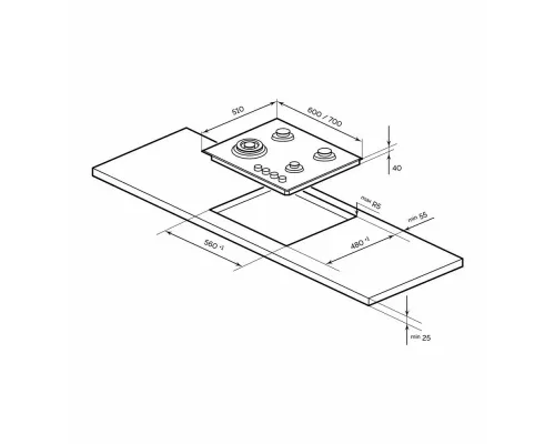 Варочная поверхность LEX GVG 644T MBBL черный