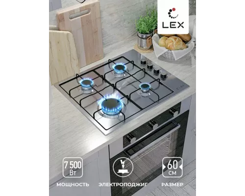 Варочная поверхность LEX GVS 644-1 IX нержавеющая сталь