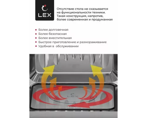 Встраиваемая микроволновая печь LEX BIMO 20.07 INOX
