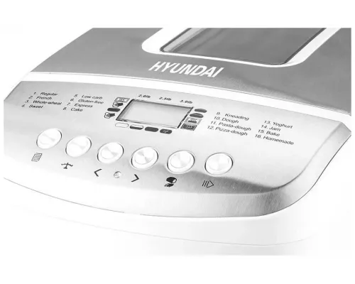 Хлебопечь Hyundai HYBM-M0815 белый/серебристый