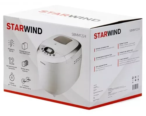 Хлебопечь Starwind SBMM1224 белый