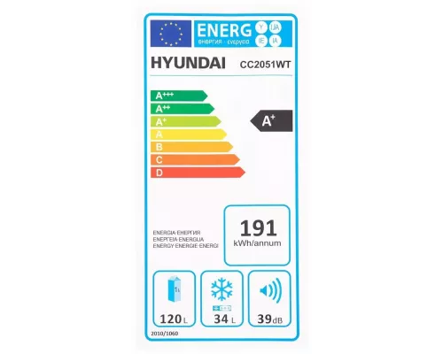 Холодильник Hyundai CC2051WT белый