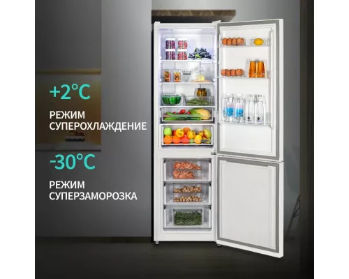 Холодильник Nordfrost RFC 390D NFGW белое матовое стекло