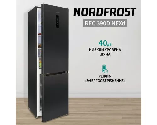 Холодильник Nordfrost RFC 390D NFXd темная нержавеющая сталь
