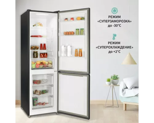Холодильник Nordfrost RFC 390D NFXd темная нержавеющая сталь