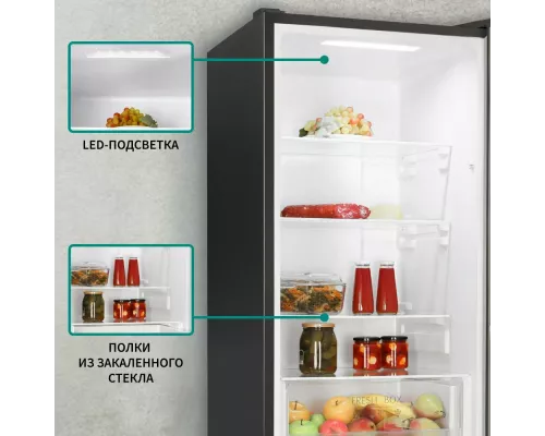 Холодильник Nordfrost RFC 390D NFXd темная нержавеющая сталь