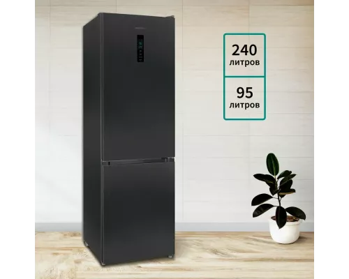 Холодильник Nordfrost RFC 390D NFXd темная нержавеющая сталь