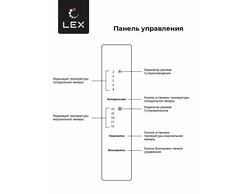 Холодильник LEX LCD432GrID серый