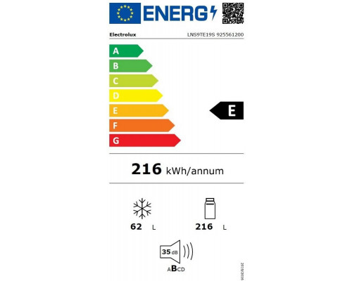 Встраиваемый холодильник Electrolux LNS9TE19S белый