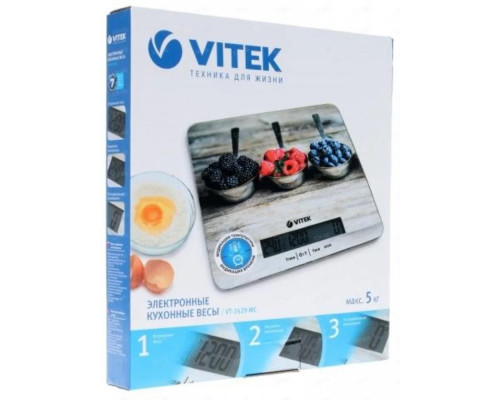 Кухонные весы Vitek VT-2429 бежевый/рисунок