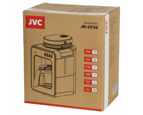 Кофеварка JVC JK-CF36 черный/серебристый Кофеварка JVC JK-CF36 черный/серебристый