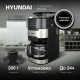 Кофеварка Hyundai HYD-1216 черный/серебристый