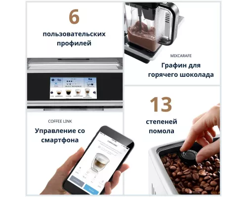 Кофемашина DeLonghi ECAM650.75.MS металлик/черный